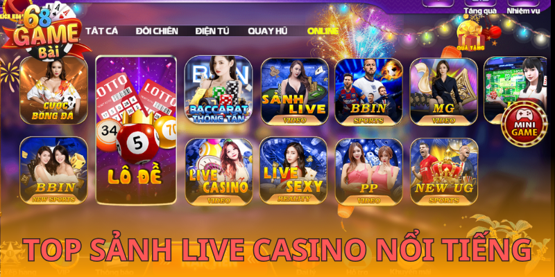 Danh sách không gian chơi cá cược casino uy tín, nổi bật nhất 2025
