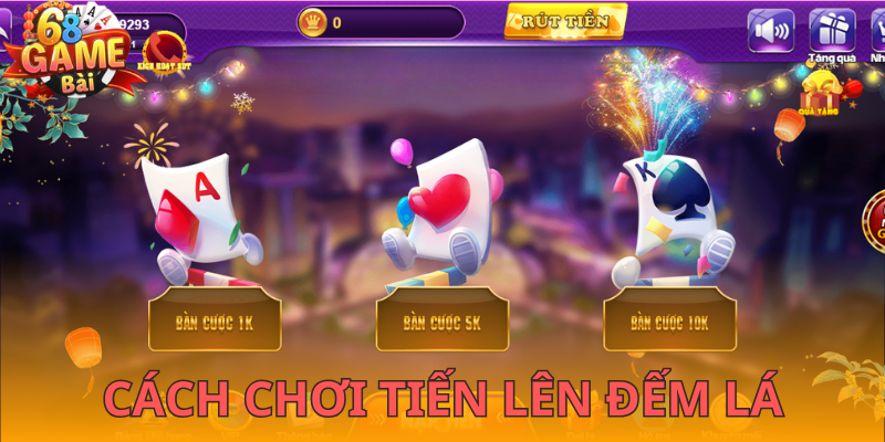 Một ván bài tiến lên đếm lá diễn ra tại cổng game trực tuyến